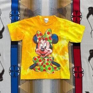 Vintage 90s Minnie Mouse Disney T-Shirt Size Large Water Color Single Stitch USA